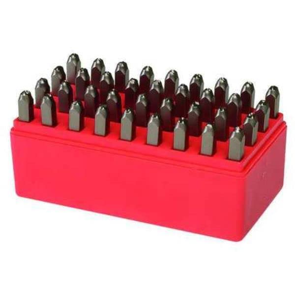 Value Brand, 2CDX9, Letter and Number Set, 1/8 In. H , Steel