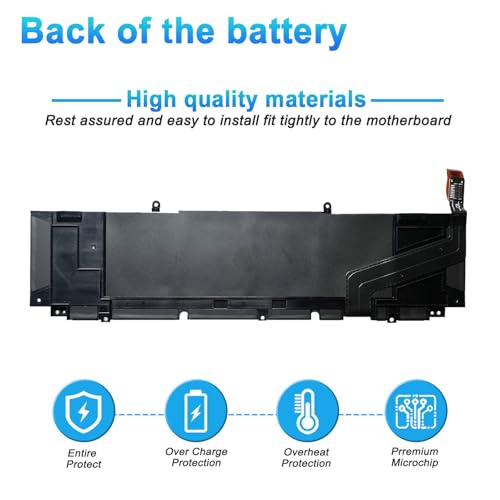 Image of XG4K6 Laptop Battery for Dell XPS 17 9700 9710 9720 9730 Series | Replacement for Dell Precision 5750 5760 5770 Series P92F P92F001 P92F002 P92F003 01RR3 F8CPG 5XJ6R KVPMY 11.4V 97Wh 8071mAh