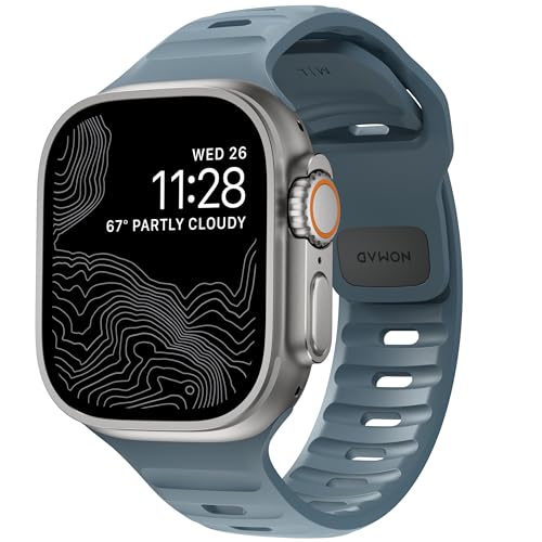 Nomad Sport Band Marine Blue 45mm — Premium Silicone for Apple Watch Ultra & Series