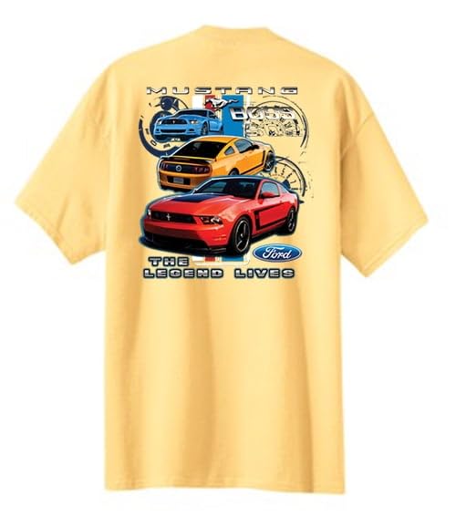 Boys Ford Mustang Boss 302 Kids Legend Lives Design Ford Motors Shelby Cobra Hotrod Racing Performance Race Youth Tee Shirt