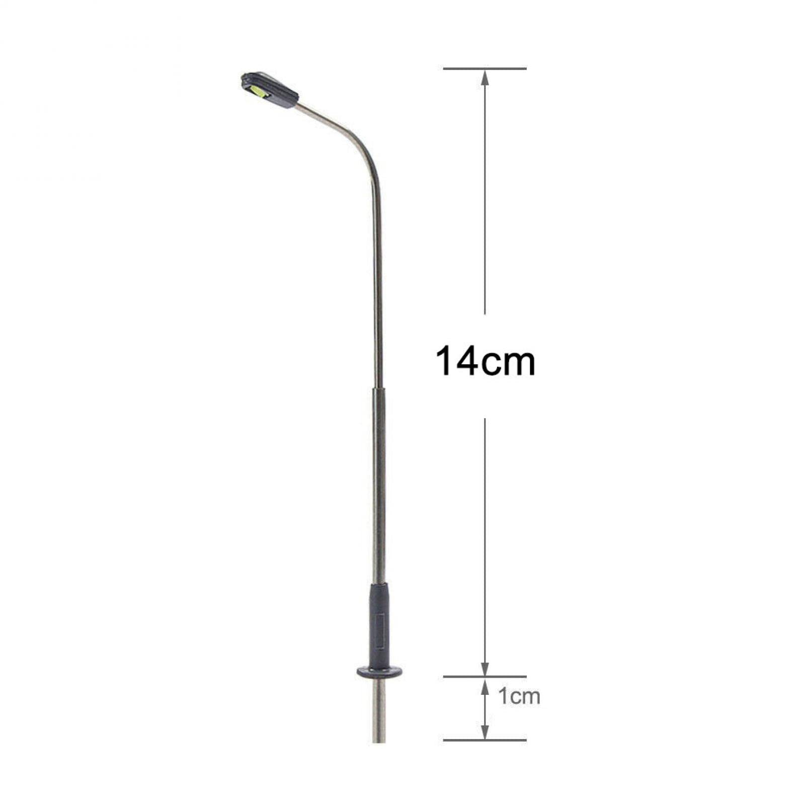 RANRAO 10 Stück Mini Straßenlaternen 110mm - 1:75 Maßstab Für Modelleisenbahn & Diorama