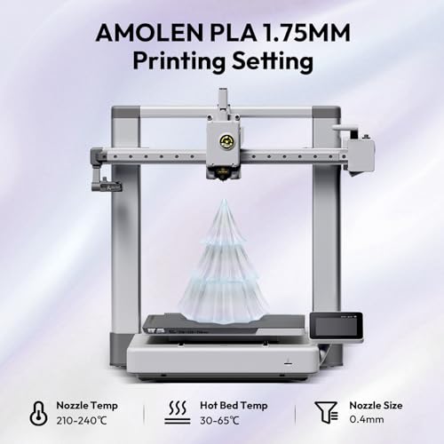 Image of AMOLEN Translucent PLA Filament 1.75mm, Transparent 3D Printer Filament, Crystal PLA Haze Blue, NO-Tangle & Low Warping, Spool 1KG, Dimensional Accuracy + /- 0.02 mm, Fits Most FDM 3D Printers