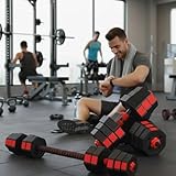 Adjustable Octagonal Dumbbells & Barbell Set – Home Gym Strength Training Weights with Anti-Roll Design Cement-Filled Plates Non-Slip Handles & Connecting Rod (50 KG (110 lb)) - Image 5