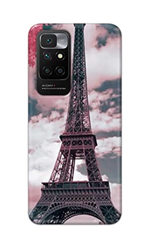 Image of Lovers Famous Place Eiffel Tower in Paris Hard Back Case Cover for Redmi 10 Prime Back Cover -(J5) VNS2227