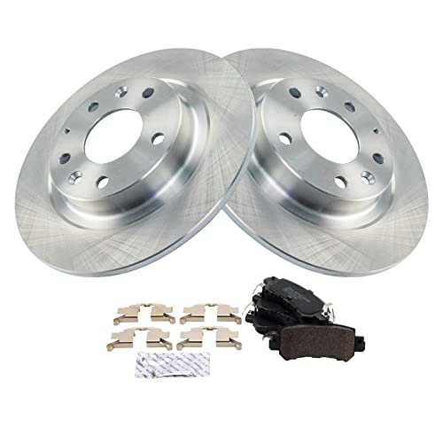 Image of TRQ Rear Semi Metallic Brake Pad and Rotor Set | For 2016-2018 Mazda CX-3