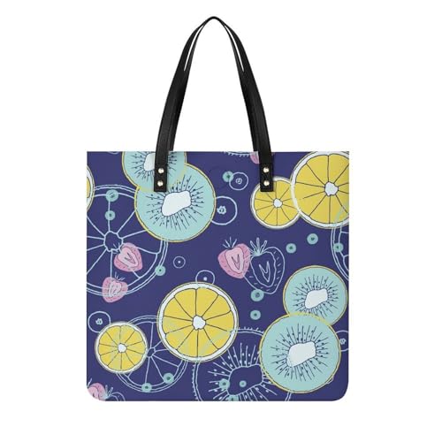 Sac à main Kiwi Fraise femmes grand tote bag 39x39cm fini le manque de place