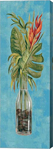 Tropical Lush II on Blue by Silvia Vassileva Canvas Art