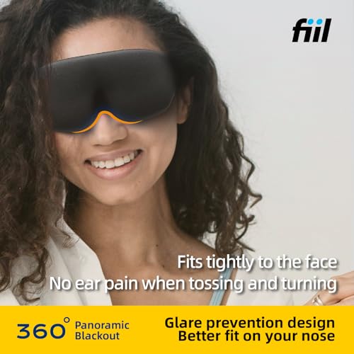 Sleep Eye Mask for Men Women 100% Blackout 3D Sleep Mask for Side Sleeper Eye Sleep Shade Cover with Contoured Padding for Pressure-Free Comfort (Black) - Image 4