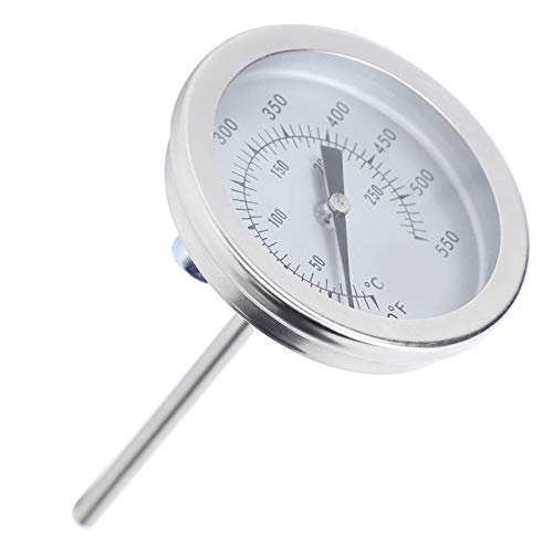 Akozon 50-550 ℉ Termómetro de Parrilla de Barbacoa Acero Inoxidable con Sensor Bimetal - Preciso y Duradero para Cocción Al Aire Libre