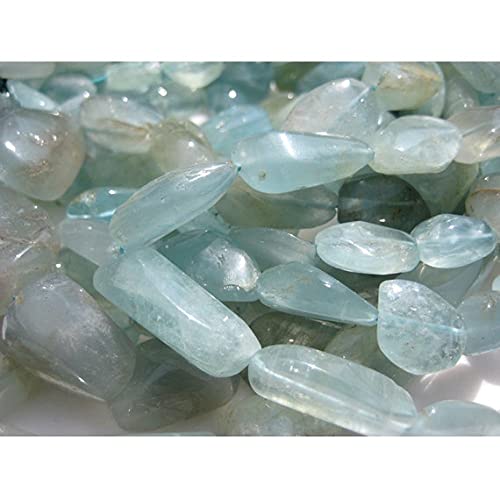 Pépites aigue-marine naturelle bleu de 10-15mm pour fil perles de lithothérapie et création bijoux