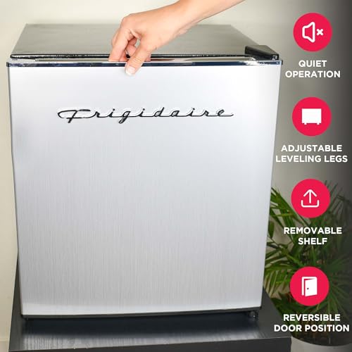 Image of Frigidaire EFR182 1.6 cu ft Stainless Steel Mini Fridge. Perfect for Home or The Office. Platinum Series, 1.8
