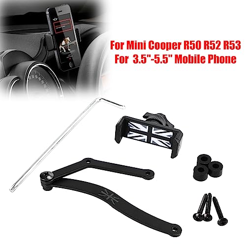 Areyourshop 360°Rotation Car Mobile Phone Holder Mount Cellphone Holder for MINI Cooper Hatchaback R50 2002-2006, R52 S Convertible 2005-2008, S Hatchaback R53 2002-2006