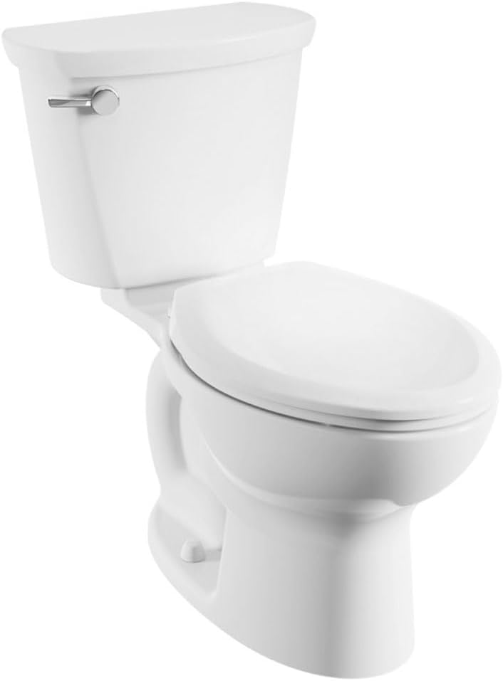 American Standard 215CA004.020 Cadet PRO Two-Piece Toilet Less Seat, Standard Height, Elongated Front, White, 1.6 GPF
