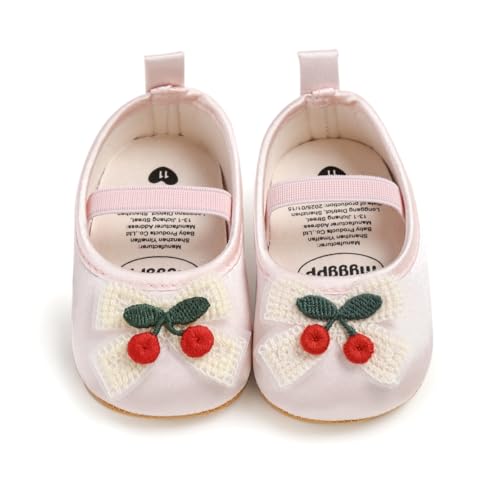 Image of QWZban Baby Shoes Mary Jane Flats Non Slip Soft Sole Infant Toddler Sneakers First Walkers Party Christmas Dress Shoes