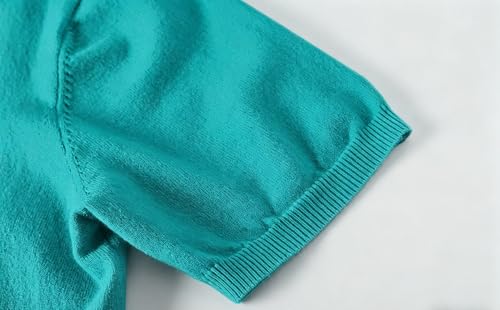 Image of SANGTREE Short Sleeve Sweater for Women Crewneck Summer Knit Tops | Summer Knit Pullover Tops.Perfect for Daily,Work,Home,Holiday,Travel,Shopping Etc.