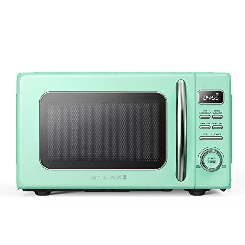 Comparison: Green Microwave 2 Galanz GLCMKZ07GNR07 Retro Countertop Microwave Oven with Auto Cook & Reheat, Defrost, Quick Start Functions, Easy Clean with Glass Turntable, Pull Handle.7 cu ft, Green