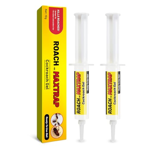 Gel para Eliminar Cucaracha,Cebo para Cucaracha,Elimina Cucarachas Rápidamente,Super Gel Jeringuilla Cucarachas,Para Uso Doméstico,2PC