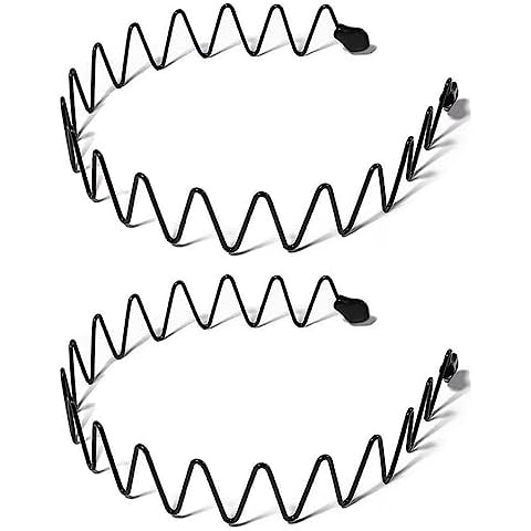 JERLITU Metal Wavy Hair Bands for Sports Cover