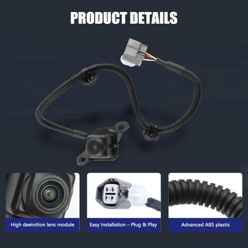 Image of Tailgate Rear Backup Camera with Wiring Harness FIT 2007-2013 Toyota Tundra Night Vision 120 Wide Angle Replace 86790-34030 8679034030 TO1960103