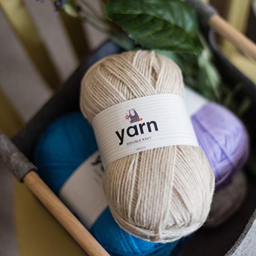 Korbond DK Beige Yarn - 100g Acrylic Wool - Lightweight, Hypoallergenic & Dur...