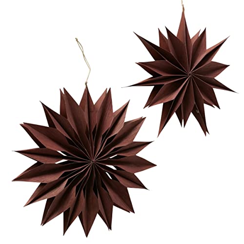 BOLTZE 2013083 Kassia Dekoanhänger Stern Sortiert braun 40 cm(1Stück)