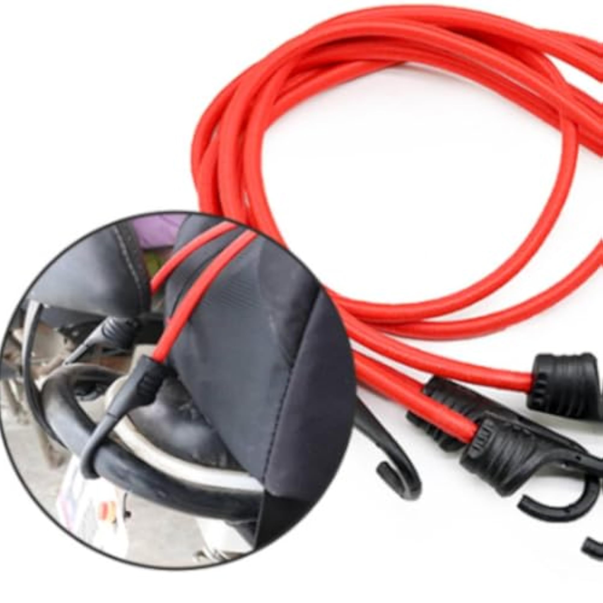 Elastic Luggage Rope Reinforced Hooked Bungee Cord