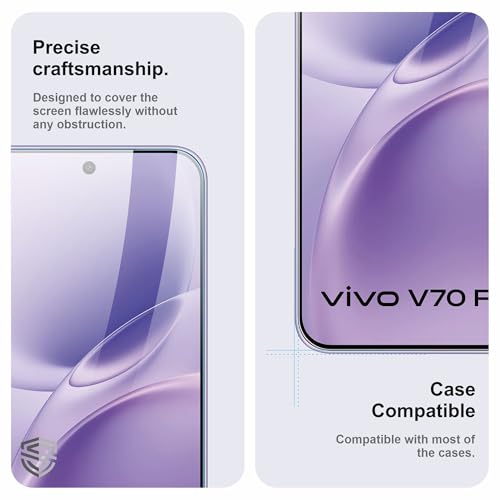 Image of Military-Grade Gorilla Tempered Glass For Vivo V70 FE and Vivo T5 Pro (6.83 Inch) With Installation Kit | Edge to Edge Coverage | Black