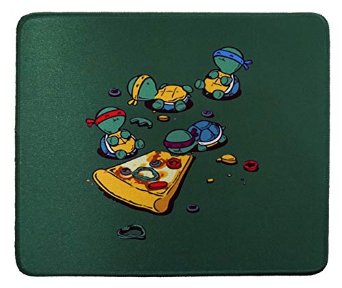 Tina Art 30,5 x 25,4 cm 4 Tartarugas Comendo Pizza Anime Bonito Mouse Pad