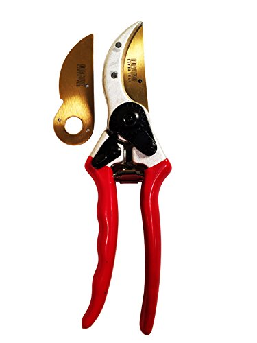 Go Active Lifestyle Titanium Bypass Hand Pruner With Ultra Sharp Blade - Heavy Duty Lawn and Garden Trimmer - Ergonomic, Comfortable Handle Grip for Men & Women