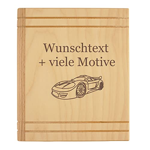 Spardose mit individueller Gravur - viele Motive - einsetzbar als Sparschwein, Urlaubskasse, Mannschaftskasse, Kaffeekasse, Haushaltskasse, für Trinkgeld, Taschengeld, Kinder ...