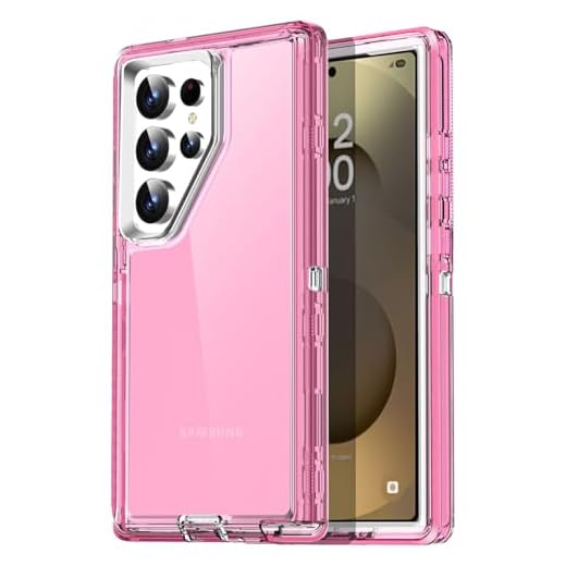 AICase Capa para Samsung Galaxy S25 Ultra, transparente, 3 em 1, resistente, proteção contra quedas, de corpo inteiro, resistente, à prova de choque/poeira, 3 camadas, militar, resistente, durável
