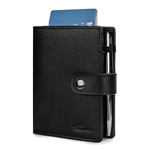 Mens Wallet Credit Card Holder Rfid with Gift Box (Black GH001 Gh)3
