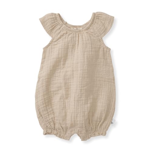 Burt's Bees Baby baby-girls Bubble Romper, 100% Organic Cotton One-piece Bubble Shortall and Layette Set Girl Outfit