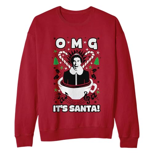 Elf OMG It's Santa Adult and Kids Sized Crewneck Sweater2