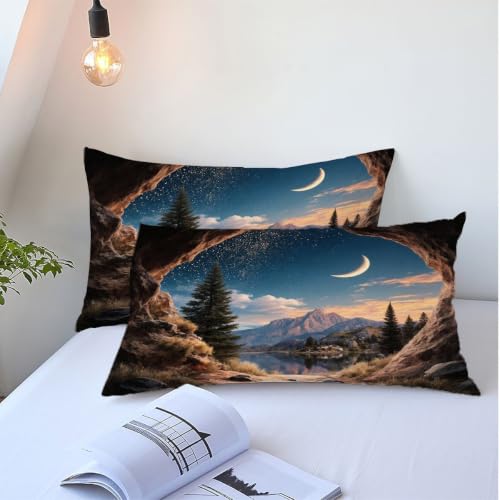 Housse de Couette 240x260 cm Forêt Colorée avec Parures de Lit Microfibre - 6