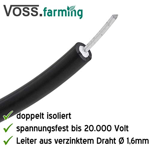 VOSS.farming 25m Hochspannungs-Zaun u. Erdkabel 1,6mm für den Weidezaun