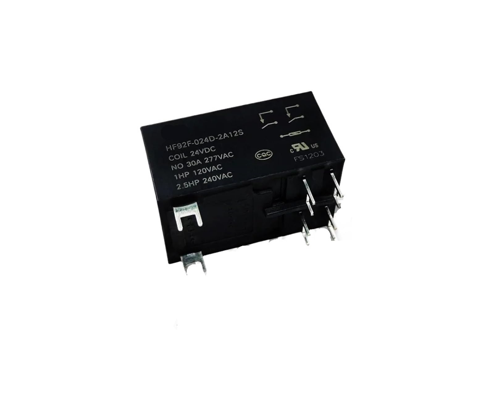 Relais HF92F-024D-2A12S 24V CC 30A composant électronique de puissance 6 broches - 2