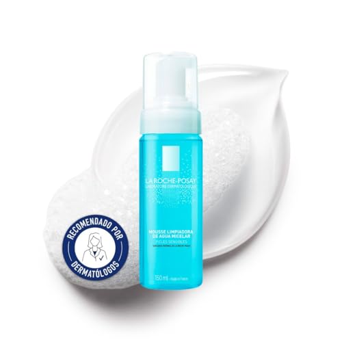 La Roche Posay, Espuma de Agua Micelar Limpiadora, Desmaquilla Suavemente Rostro y Ojos, Con Agua Termal y Glicerina, Para Todo Tipo de Pieles, 150 ml