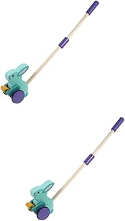 Totority 2 Pçs Carrinho De Criança De Madeira Andador De Bebê Brinquedo Andador De Bebê Brinquedos De Madeira Crianças Equilíbrio Brinquedo De Caminhada Bebê Brinquedos De Tração De