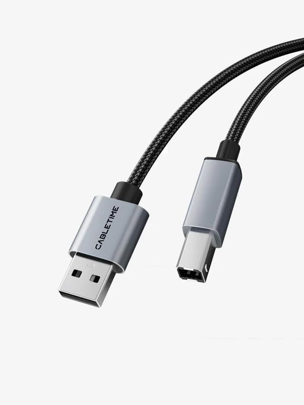 CABLETIME USB 2.0 A to USB B Printer Cable