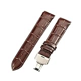 LUGEMA Bracelet De Montre En Cuir De Vachette For Homme, Compatible Avec Tissot 1853 Couturier Interface, Fermoir Papillon, T035407, T035410, T035617, 627(Brown-Steel-B1,22mm)