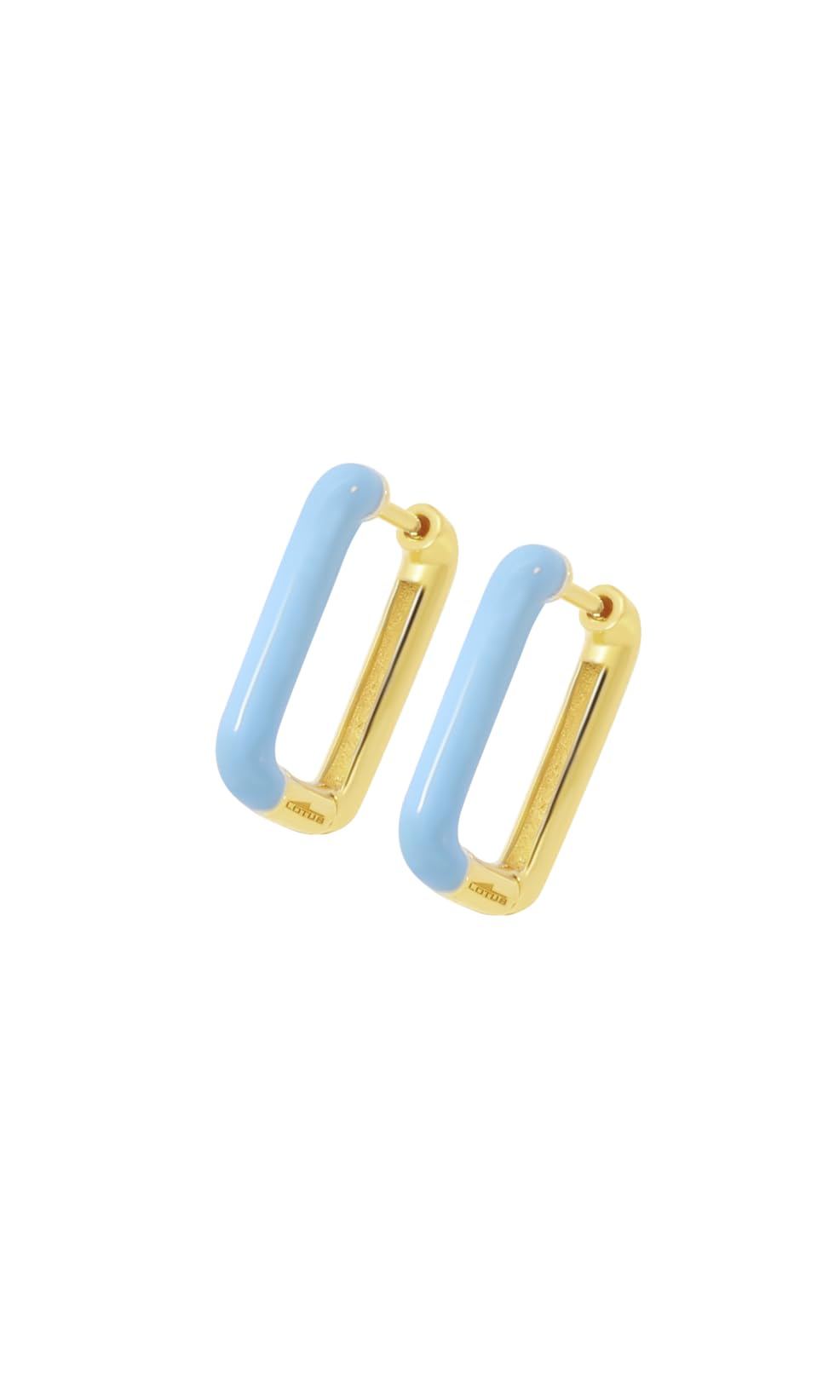 Boucles d'oreilles Lotus Silver légères en émail bleu pour lobes sensibles