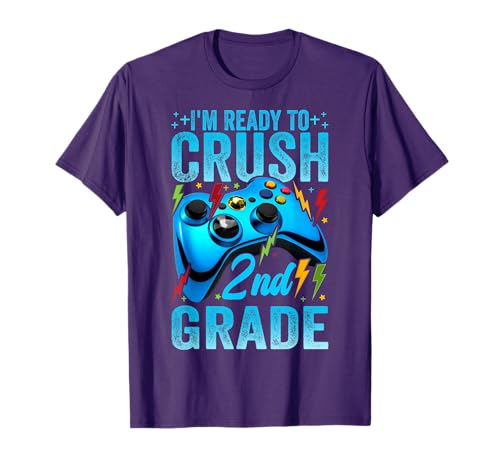 I'm Ready To Crush 2nd Grade Back to School Video Game Boys T-Shirt