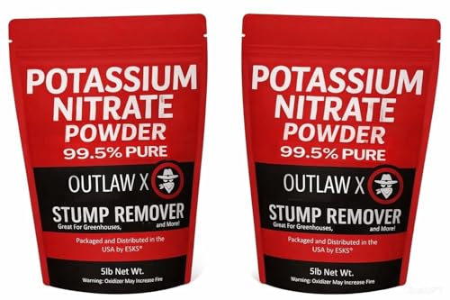 Outlaw X Potassium Nitrate High Purity Powder, Reagent Grade, 10 Pounds, for Stump Remover