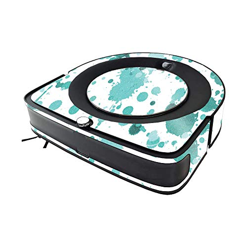 Image of MightySkins Glossy Glitter Skin Compatible with iRobot Roomba s9 Vacuum - Teal Splatter | High-Gloss Glitter Finish | Easy to Apply and Change Styles | Made in The USA
