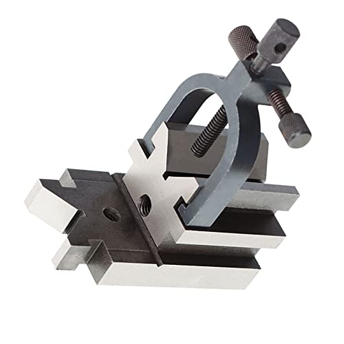 kimllier 1 x Allwinkel-V-Block aus hartem Stahl, 8,9 x 4,8 x 4,8 cm, Mehrzweck-Messgerät und Klemmwerkzeug mit Box Cover