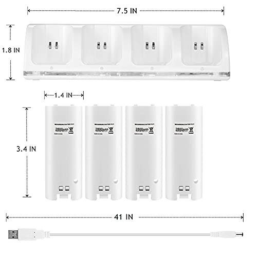 Natno WII / WII U REMOTE CHARGING STATION 4-In-1 Charging Station For Wii&Wii U Remote Controller,Charger thumb #6