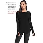 Muzniuer Womens Long Sleeve Workout Shirts-Plain Long Sleeve Tshirt for Women Yoga Sports T-Shirt Activewear with Thumb Hole - Image 5