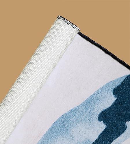 Image of BLUSH & BLOOM 3 x 5 Feet Area Rugs Washable Rug: Modern Abstract Living Room Rug Soft Anti-Skid Thin Carpet Indoor Floor Non-Shedding Carpets for Bedroom Dining Farmhouse Nursery Home Office
