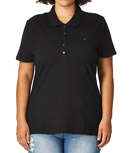 Tommy Hilfiger Women's Solid Short Sleeve Pique Polo Shirt3